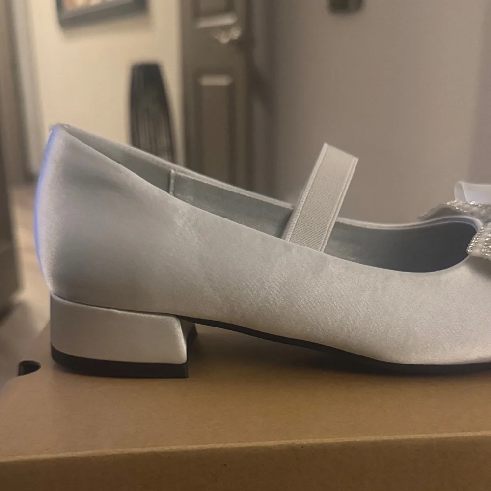Coutgo Girls' Satin Mary Jane Dress Shoes